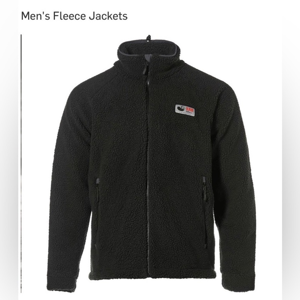 RAB Insulated Black Berber Fleece Jacket NWOT